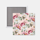 Blumenmuster Magnet (Vorderseite/Rückseite)