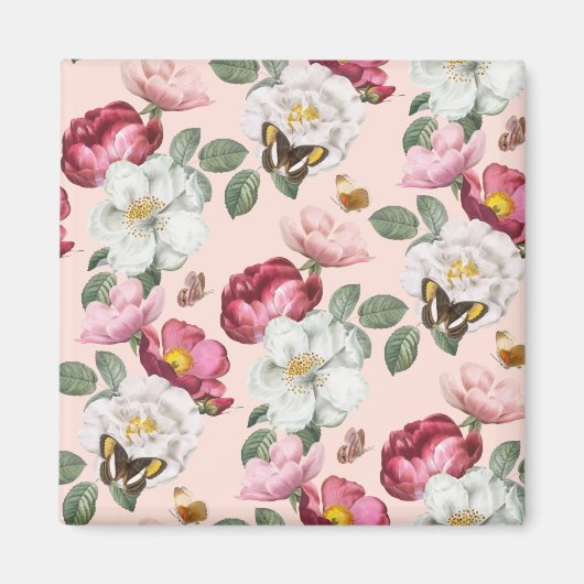 Blumenmuster Magnet (Vorne)