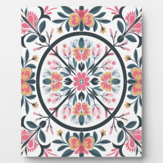 Blumenmuster Mandala Design. Zierkunst Fotoplatte