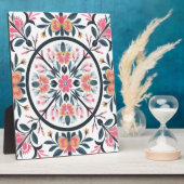 Blumenmuster Mandala Design. Zierkunst Fotoplatte (Seite)