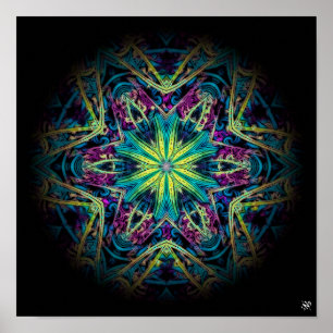 Blumenmuster (Marmor-Serie) Poster