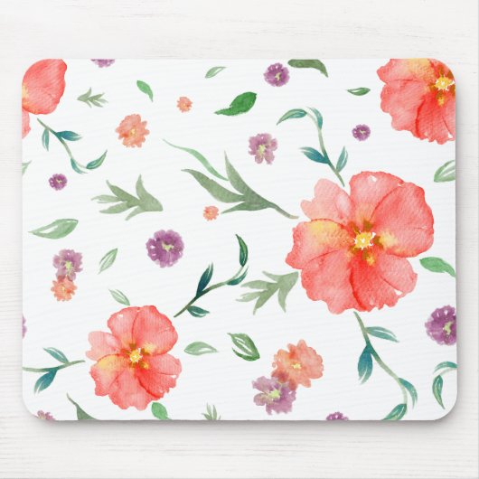Blumenmuster-Maus-Pad - Kunstgeschenk für sie Mousepad (Vorne)