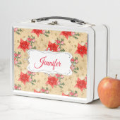 Blumenmuster Metall Brotdose (Beispiel)