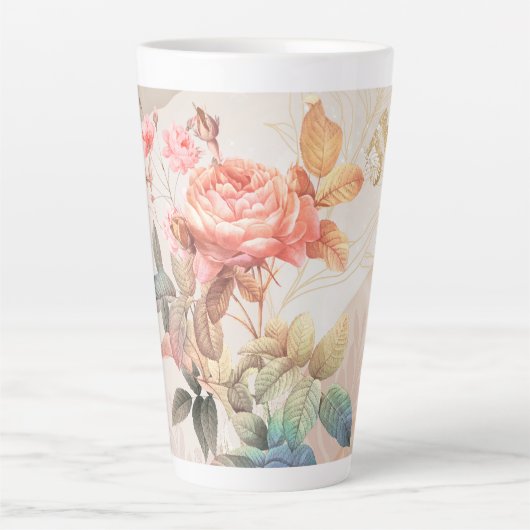 Blumenmuster Milchtasse (Vorderseite)