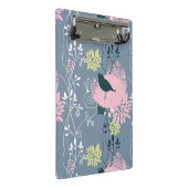 Blumenmuster Mini Klemmbrett (Schrägansicht)