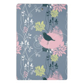 Blumenmuster Mini Klemmbrett (Rückseite)