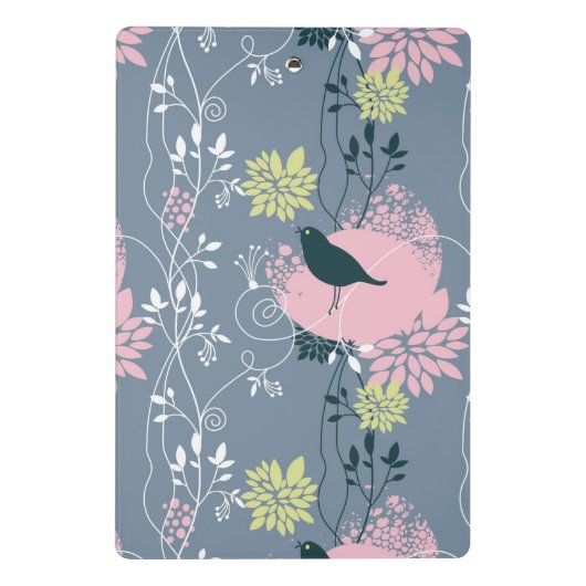 Blumenmuster Mini Klemmbrett (Rückseite)