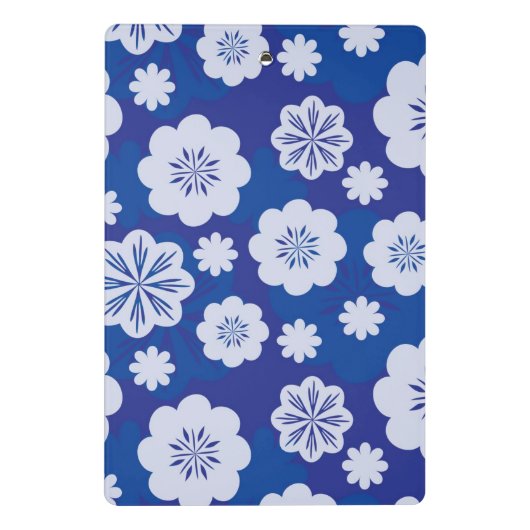 Blumenmuster Mini Klemmbrett (Rückseite)