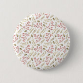 Blumenmuster mit Beeren Button (Vorderseite)