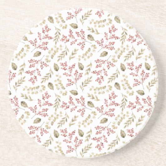 Blumenmuster mit Beeren Untersetzer (Vorne)