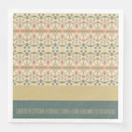 Blumenmuster mit Blau und Creme Serviette