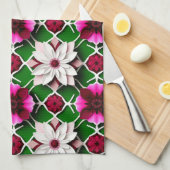 Blumenmuster mit bunten Blume Geschirrtuch (Viertel Falte)