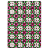 Blumenmuster mit bunten Blume Klemmbrett (Rückseite)