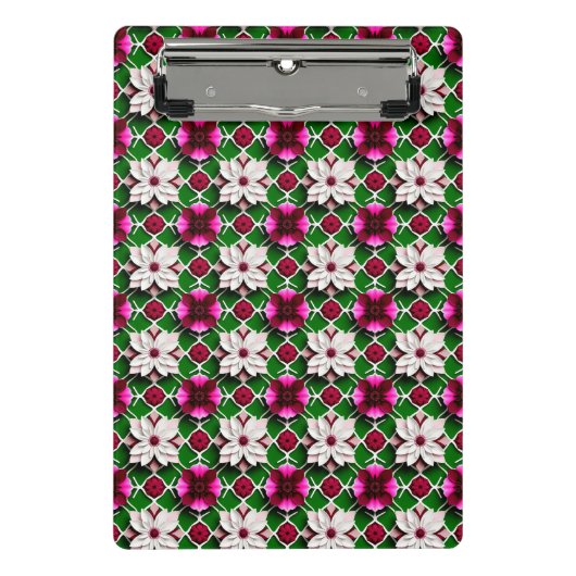 Blumenmuster mit bunten Blume Mini Klemmbrett (Vorderseite)