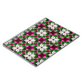 Blumenmuster mit bunten Blume Notizblock (Linke Seite)