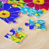 Blumenmuster mit bunten Blume Puzzle (Seite)