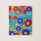 Blumenmuster mit bunten Blume Puzzle (Vertikal)
