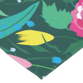 Blumenmuster mit bunten Bouquets. Großer Tischläufer (Ecke)