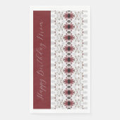 Blumenmuster mit Burgund Serviette (Vorderseite)