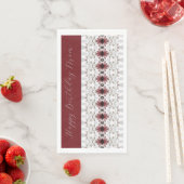 Blumenmuster mit Burgund Serviette (Beispiel)