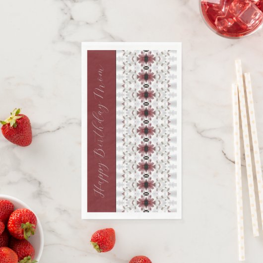 Blumenmuster mit Burgund Serviette (Beispiel)