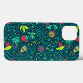 Blumenmuster mit Cartoon Case-Mate iPhone Hülle (Rückseite (Horizontal))