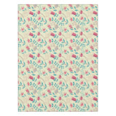 Blumenmuster mit Cartoonkatzen Tischdecke (Vorderseite)