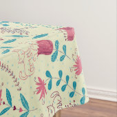 Blumenmuster mit Cartoonkatzen Tischdecke (Beispiel)