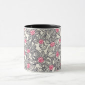 Blumenmuster mit Cartoonvögeln Tasse (Zentrum)