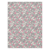 Blumenmuster mit Cartoonvögeln Tischdecke (Vorderseite)