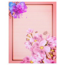 Blumenmuster mit einigen Zeilen Scrapbooking Papie