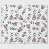 Blumenmuster mit elegantem klassischem Stil Geschenkpapier (Flach)
