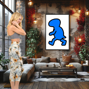 Blumenmuster mit Erdtönen Capri Leggings