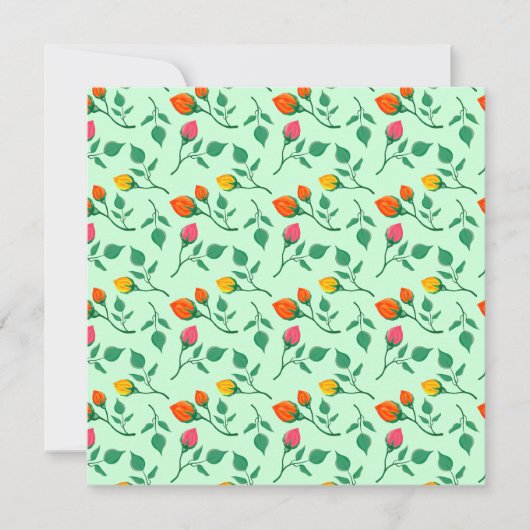Blumenmuster mit farbigen Blume der Rose (Vorderseite)
