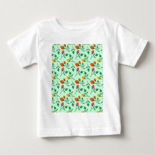 Blumenmuster mit farbigen Blume der Rose Baby T-shirt