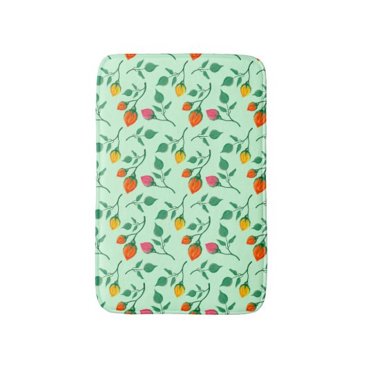 Blumenmuster mit farbigen Blume der Rose Badematte (Vorderseite Vertikal)