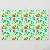 Blumenmuster mit farbigen Blume der Rose Briefpapier (Vorderseite)