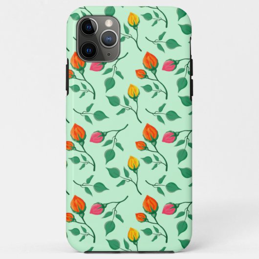 Blumenmuster mit farbigen Blume der Rose Case-Mate iPhone Hülle (Rückseite)