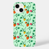 Blumenmuster mit farbigen Blume der Rose Case-Mate iPhone Hülle (Rückseite)