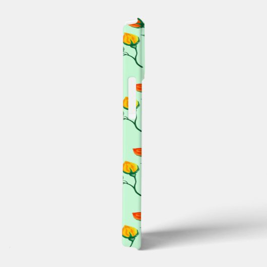 Blumenmuster mit farbigen Blume der Rose Case-Mate iPhone Hülle (Rückseite / Rechts)