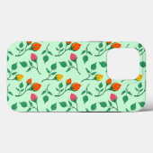 Blumenmuster mit farbigen Blume der Rose Case-Mate iPhone Hülle (Rückseite (Horizontal))