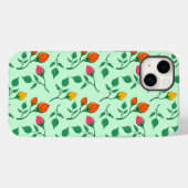 Blumenmuster mit farbigen Blume der Rose Case-Mate iPhone Hülle (Rückseite (Horizontal))