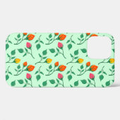 Blumenmuster mit farbigen Blume der Rose Case-Mate iPhone Hülle (Rückseite (Horizontal))