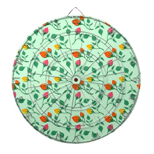 Blumenmuster mit farbigen Blume der Rose Dartscheibe (vorne)