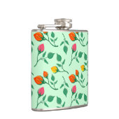 Blumenmuster mit farbigen Blume der Rose Flachmann (Rechts)