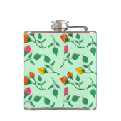 Blumenmuster mit farbigen Blume der Rose Flachmann (Rückseite)