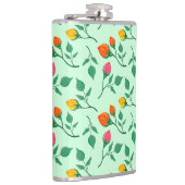 Blumenmuster mit farbigen Blume der Rose Flachmann (Rechts)