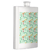 Blumenmuster mit farbigen Blume der Rose Flachmann (Rechts)