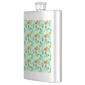 Blumenmuster mit farbigen Blume der Rose Flachmann (Links)