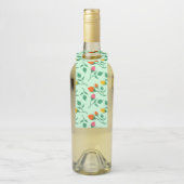 Blumenmuster mit farbigen Blume der Rose Flaschenanhänger (Auf Flasche)